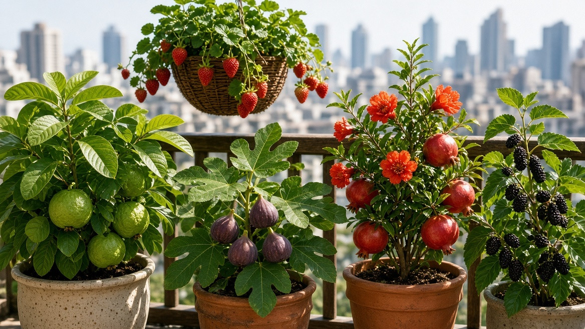 Balcony Fruit Garden How to grow fresh fruits at home in small pots