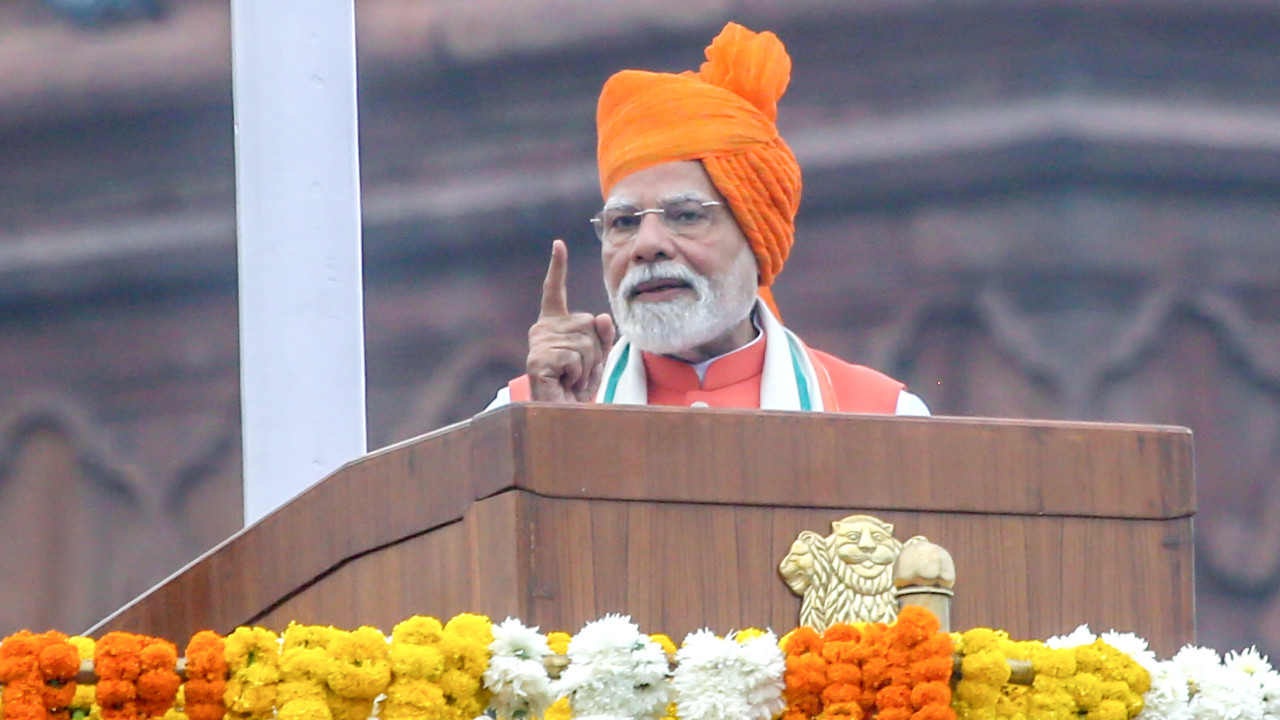 Narendra Modi 13th speech at Red Fort a new record among non Congress Prime Ministers