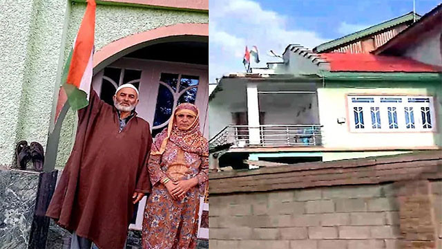 Interesting development in Kashmir as Tricolor flies atop top terrorists house