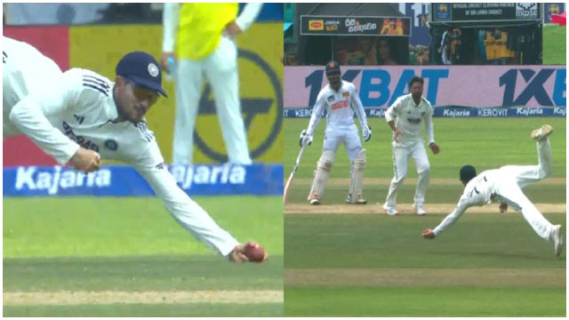 What a catch Shubman Gill flies like a bird in the air video viral