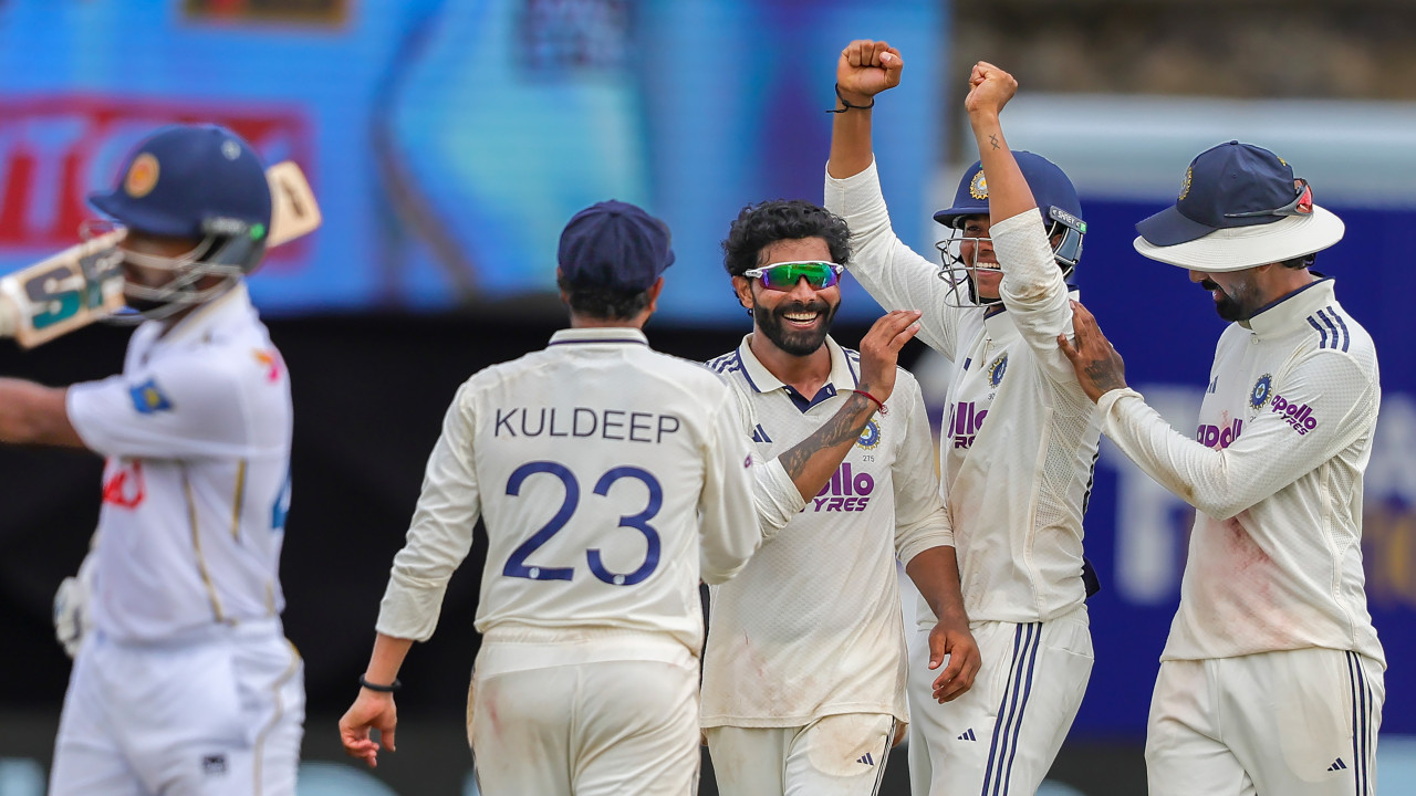 1st Test: Suthar, Jadeja star as India bowl out SL for 284, take 178-run lead despite Dinusha’s ton