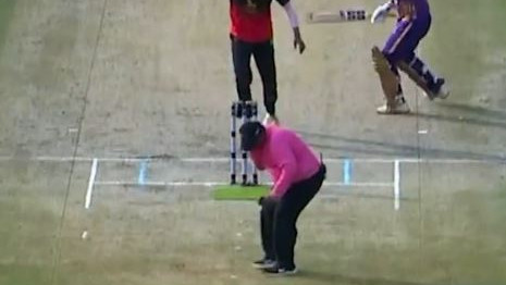 Tragic incident in cricket match Umpire in ICU after being hit by shot