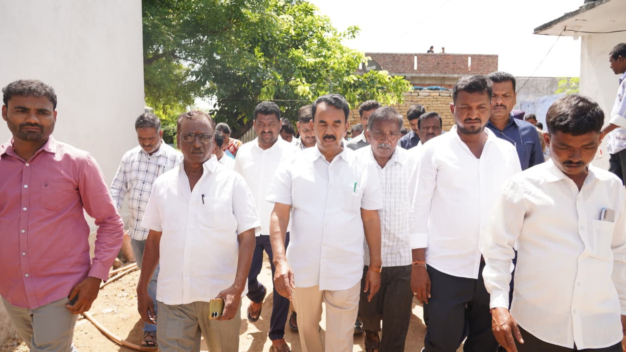 Jupally Krishna Rao cleans toilets at Pentlavelli Revenue Office