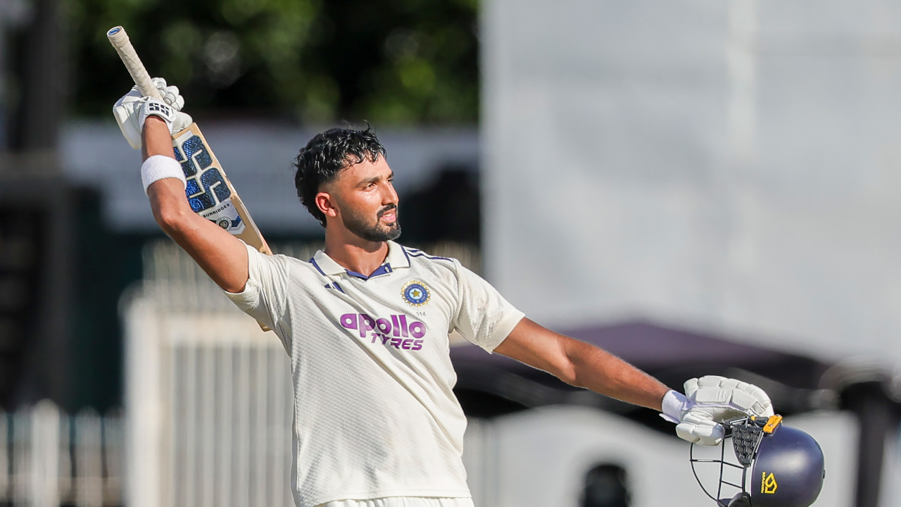 Devdutt Padikkal scores century as India reach 300-5 on Day 1 of second Test