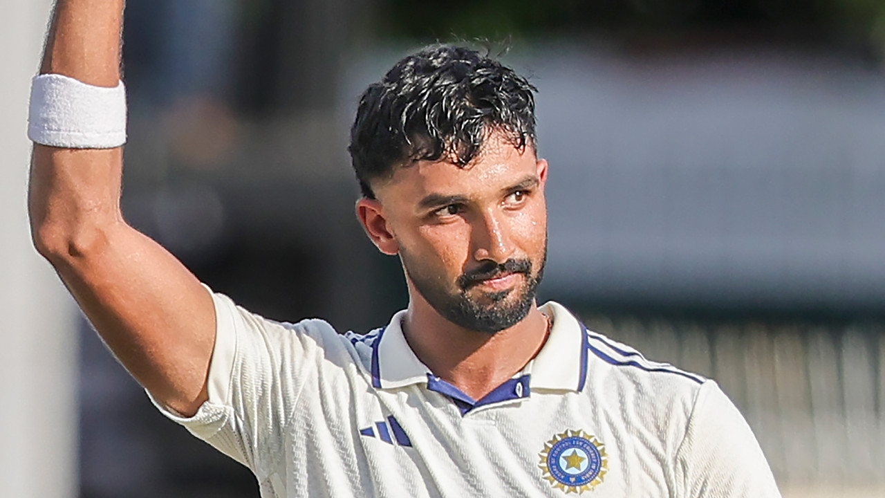 2nd Test: Padikkal hits 117 as India reach 300/5 against Sri Lanka despite Fernando’s three-for