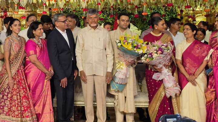 CM Chandrababu attends AP CS daughter wedding