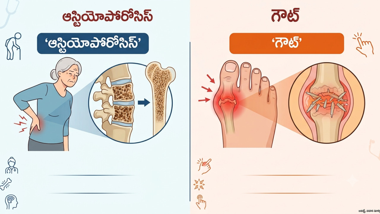 Osteoporosis and Gout are both the same here is the difference