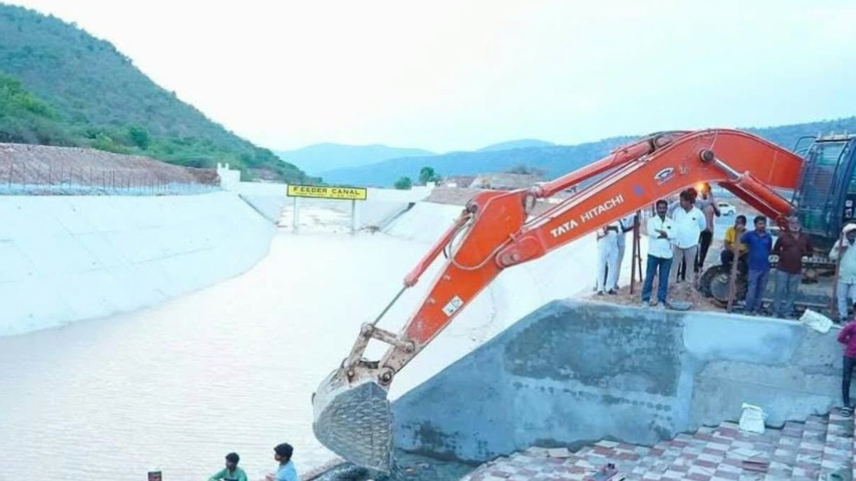 Veligonda Project trial run successful Krishna waters reach head regulator