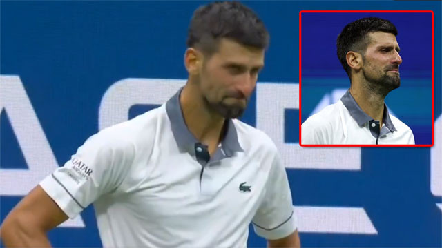 Novak Djokovic cries on court after tearful US Open exit here is the video