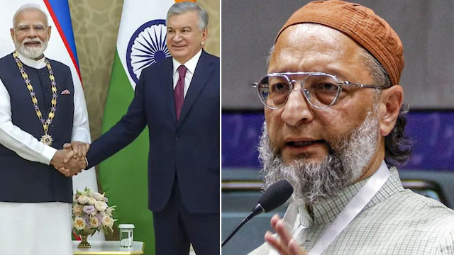 PM Modi Uzbekistan award Owaisi reminds of Babur