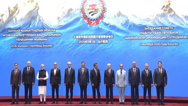 Narendra Modi and Shehbaz Sharif share stage at SCO Summit in Bishkek