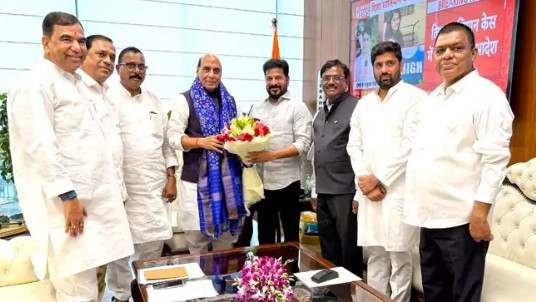 Revanth Reddy Delhi Visit Meets Rajnath Singh and Ram Mohan Naidu