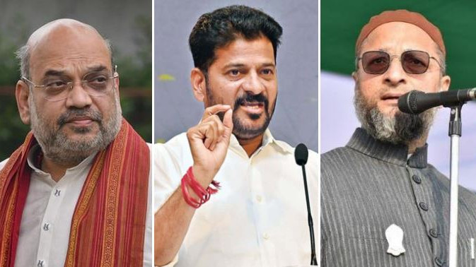 Revanth Reddy says Asaduddin Owaisi no less than Modi Amit Shah in patriotism