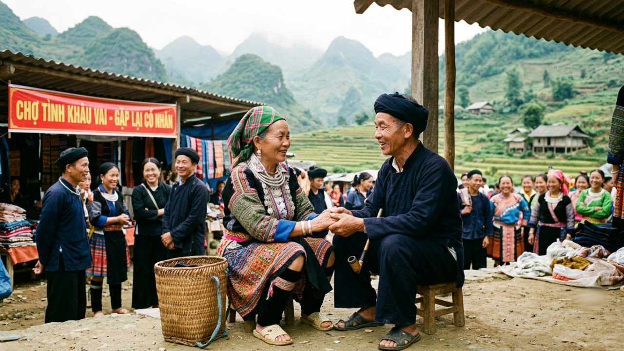 Khau Vai Love Market in Vietnam a rare reunion for separated lovers