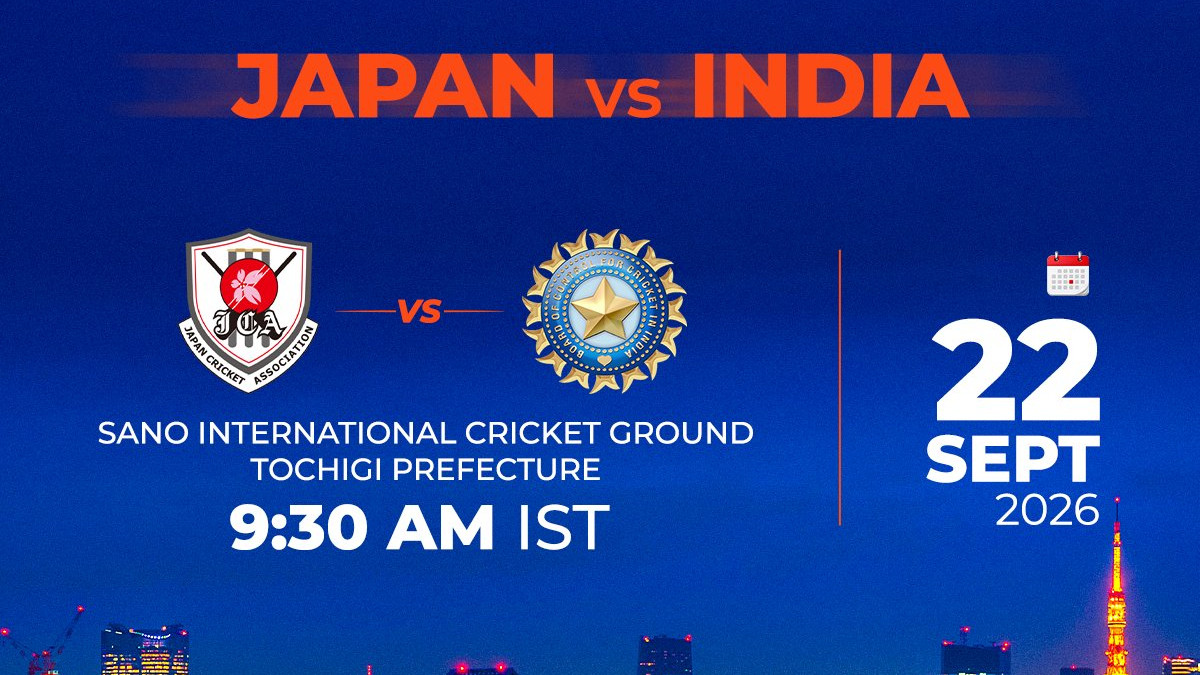 Team India and Japan cricket match on September 22 for historic diplomatic milestone