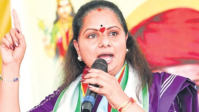 Kalvakuntla Kavitha challenges Harish Rao wife to contest against her