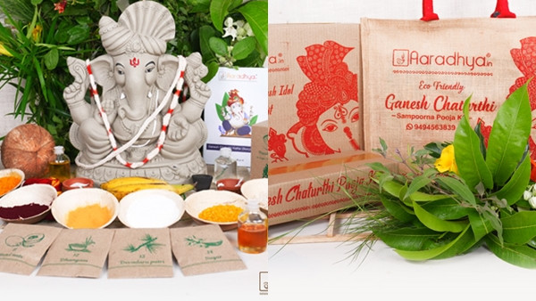 Aaradhya completes ten years of trust offering complete Vinayaka Chaturthi puja kits with clay idol and 21 types of leaves