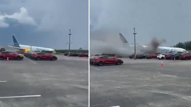 Amazon cargo plane disaster five dead video goes viral