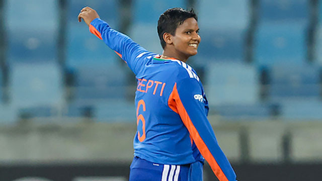 Deepti rises to sixth, Charani No. 1 in T20I bowling rankings
