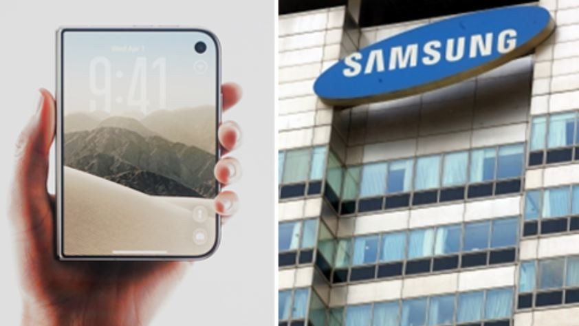 Apple first foldable phone Samsung satires