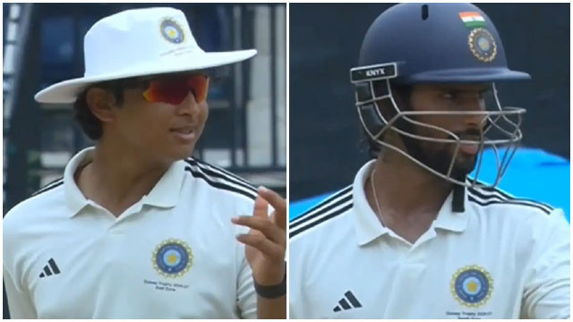 Revenge for sledging Vaibhav Suryavanshi gives Tilak Varma a tough time here is the video