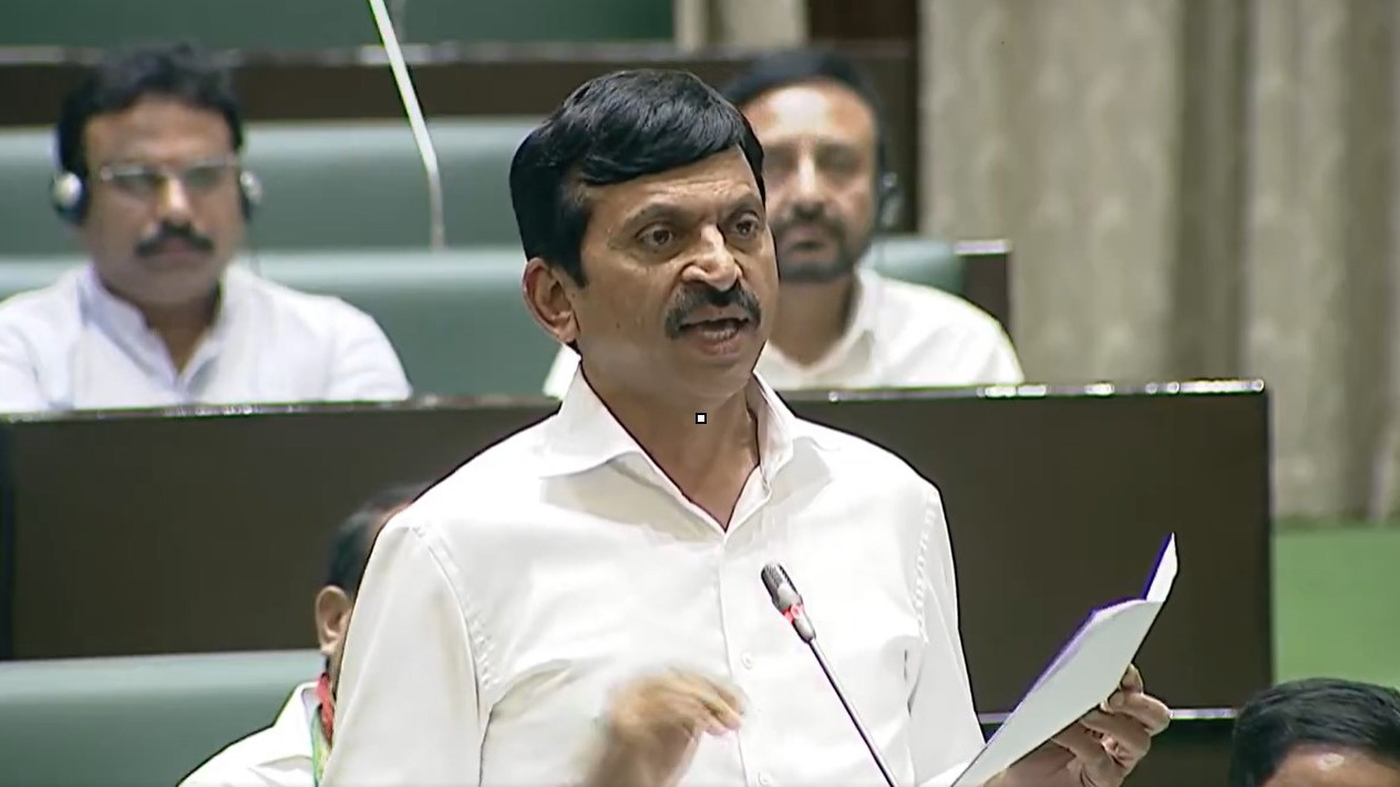 BRS land scam in the name of Dharani Minister Ponguleti Srinivas Reddy