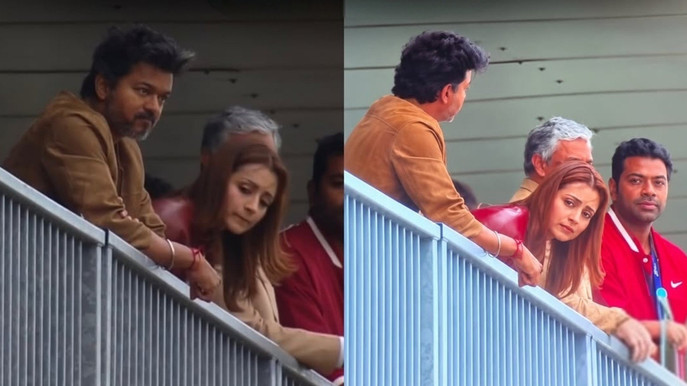Vijay and Trisha create buzz at Britain race track