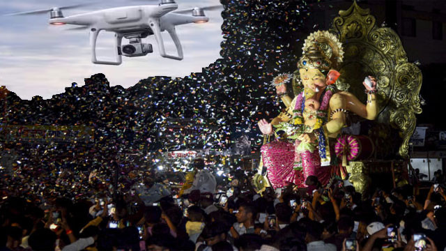 AI drone surveillance for Hyderabad Ganesh celebrations tight security from sky