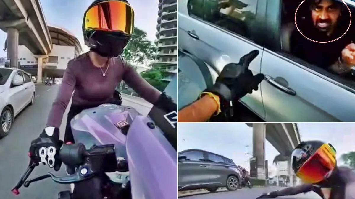 Gurugram Hit and Run Kabaddi Player Hits Female Biker