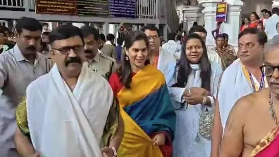 Upasana Konidela performs special prayers at Mantralayam
