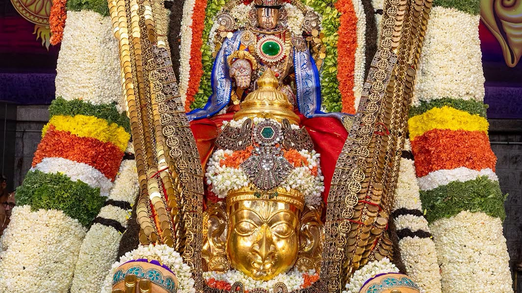 Tirumala Srivaru Garuda Seva held grandly as two lakh devotees throng Mada streets