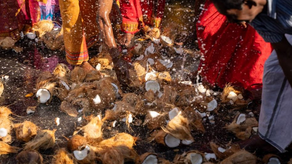 Why is coconut broken during puja and its hidden meanings