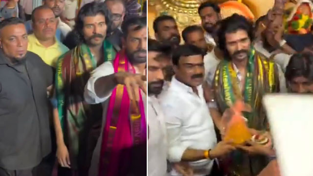 Vijay Deverakonda visits Balapur Ganesh as fans rush for selfies