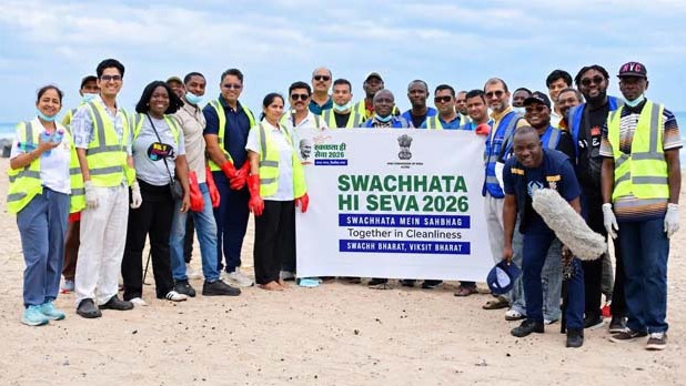 India promotes Swachh Bharat spirit with beach cleaning initiative in Ghana