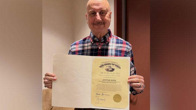 Anupam Kher honored by USA with international recognition for Bollywood excellence