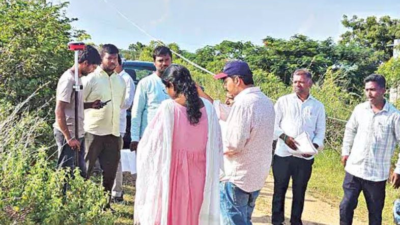 KCR farmhouse land survey continues as revenue officials enter the field
