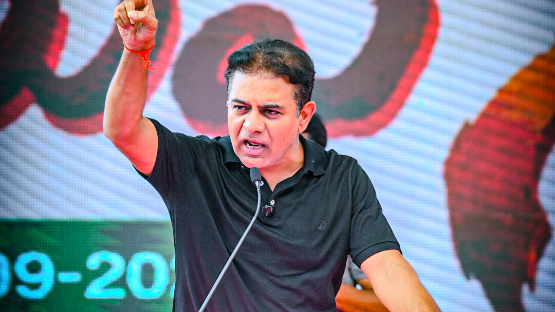KTR fires at Revanth Reddy government over arrests for demanding water for farmers
