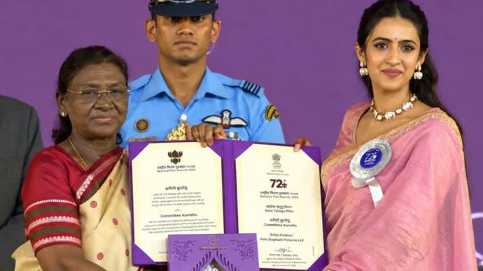 Committee Kurrollu team receives National Award from President Niharika Konidela gets emotional