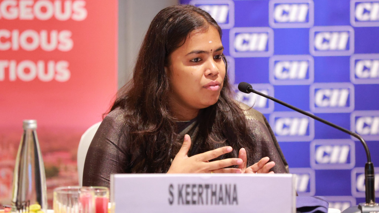 CM Vijay London tour Minister Keerthana condemns menstruation propaganda