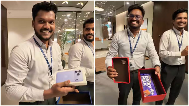 Haseena Nishad surprises employees with iPhones after initial chocolate gift prank
