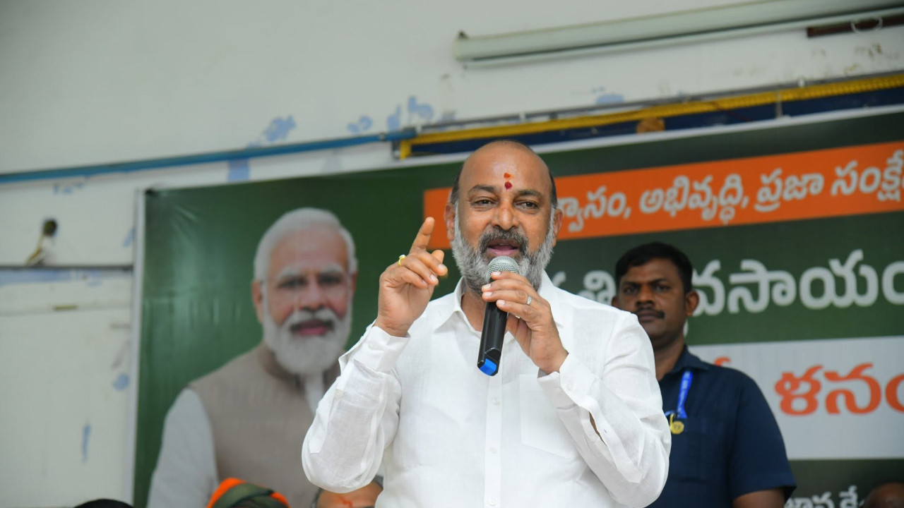 Bandi Sanjay slams Revanth Reddy for dividing gods