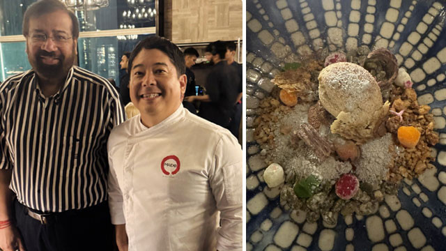Harsh Goenka at World Number 1 Restaurant with special 10 course vegetarian feast