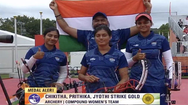 Indian girls excel in Archery seventh gold for India in Asian Games