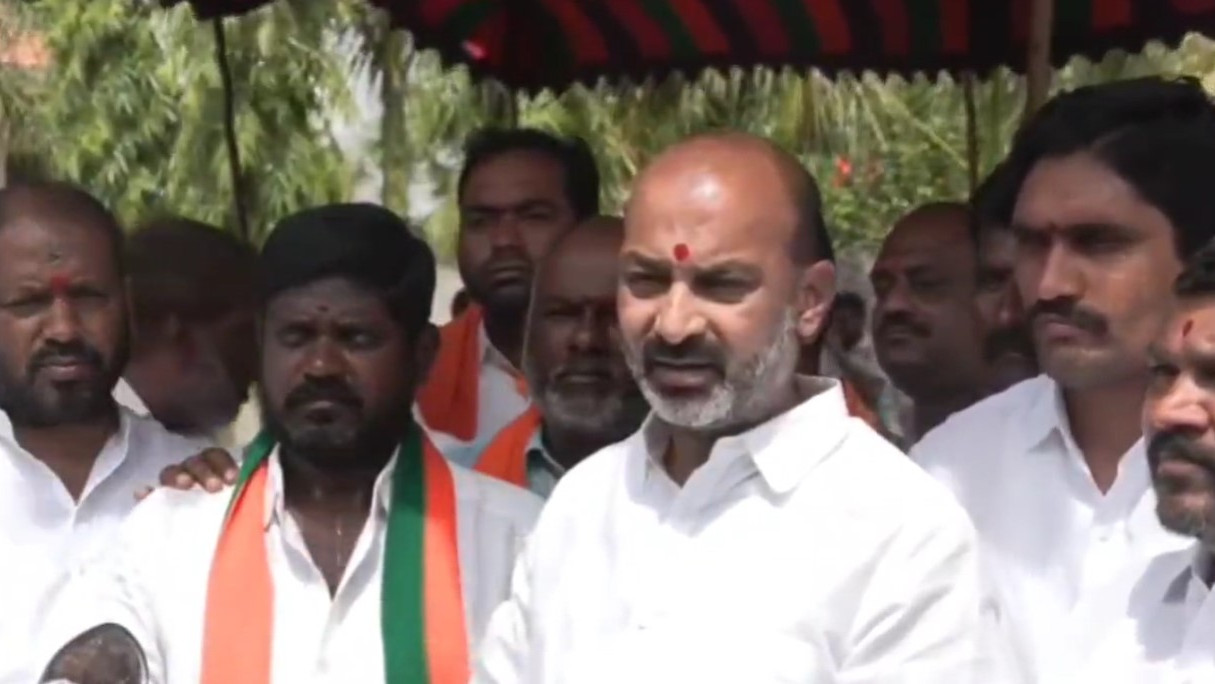 Bandi Sanjay lashes out at Congress and BRS on Gandhi Jayanti