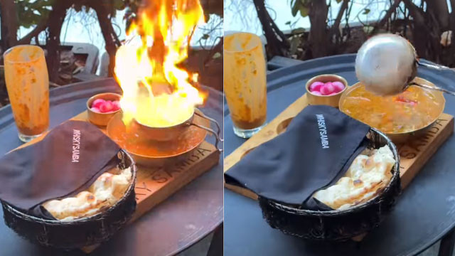 Dal Whiskey in Hyderabad Viral Dal Makhani with Whiskey Tempering