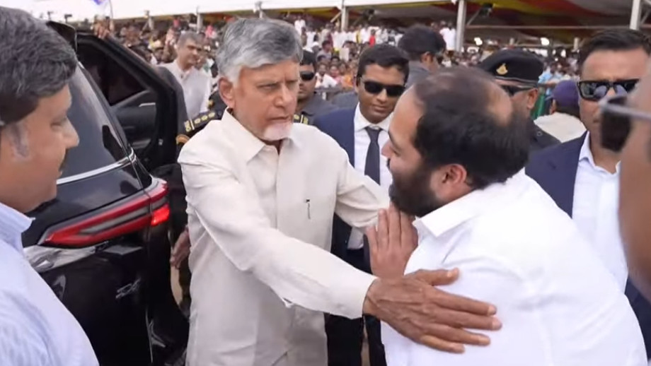 Anant Ambani touches Chandrababu Naidus feet video goes viral