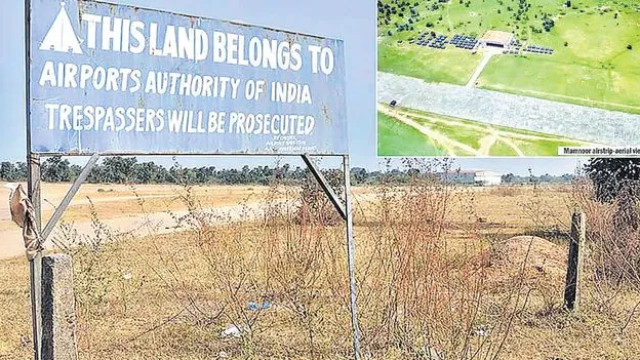 Warangal Airport works progress boundary wall tender finalized