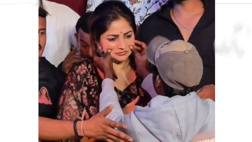 Fan pinches actress Rachita Ram cheeks video goes viral