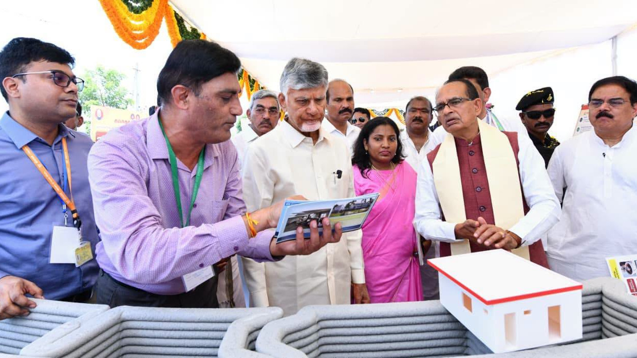 Chandrababu Naidu government innovative step forward with 3D printing houses for the poor