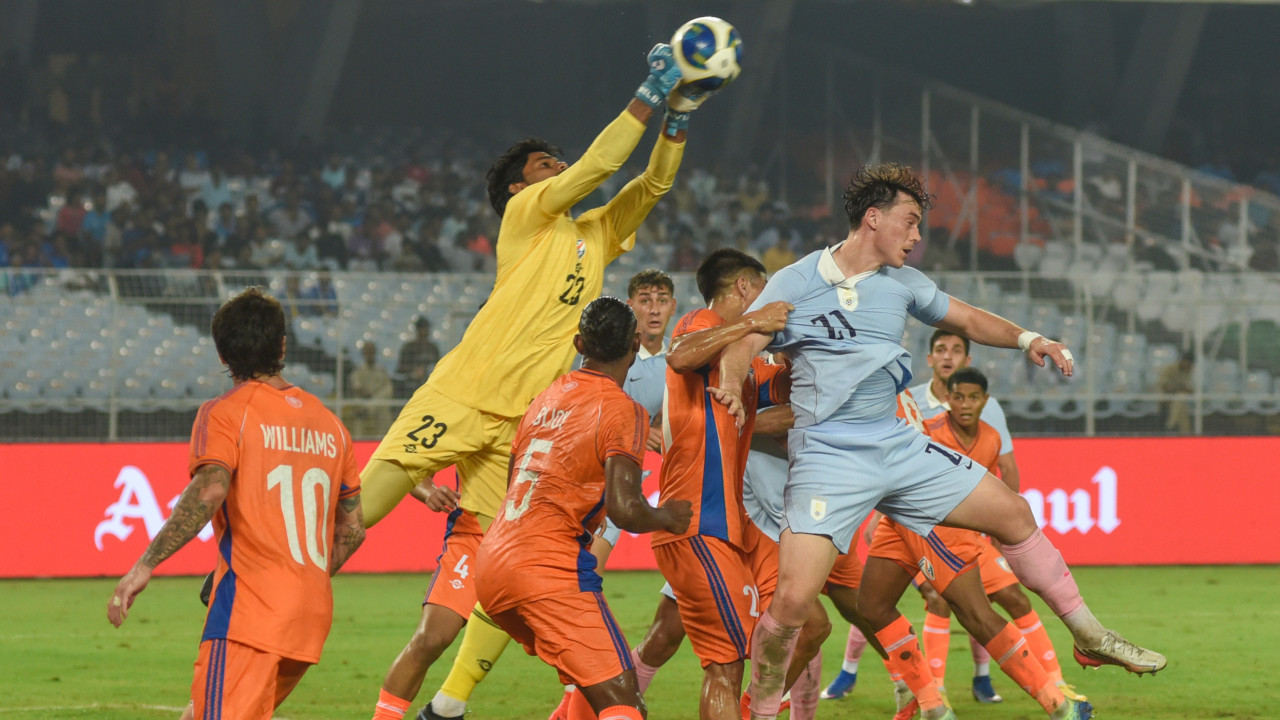 India Suffer Heavy 6-1 Defeat to Uruguay in International Friendly at Salt Lake Stadium